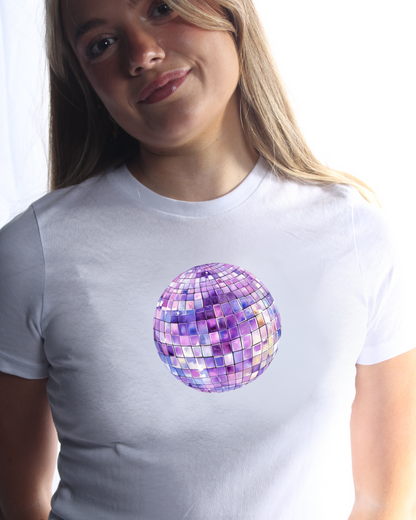 The Purple Disco Ball Baby Tee