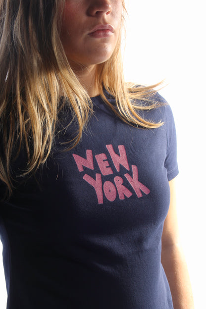The New York Baby Tee Navy