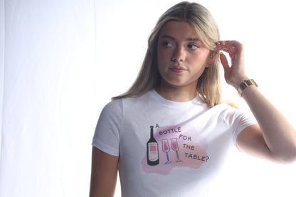 The A Bottle for the Table? Baby Tee White