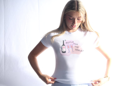 The A Bottle for the Table? Baby Tee White
